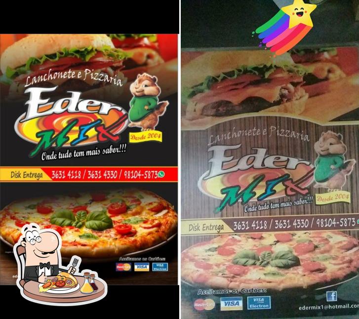 Escolha diferentes tipos de pizza