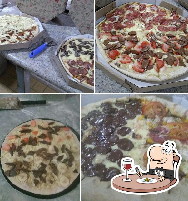 Comida em Uau pizzaria