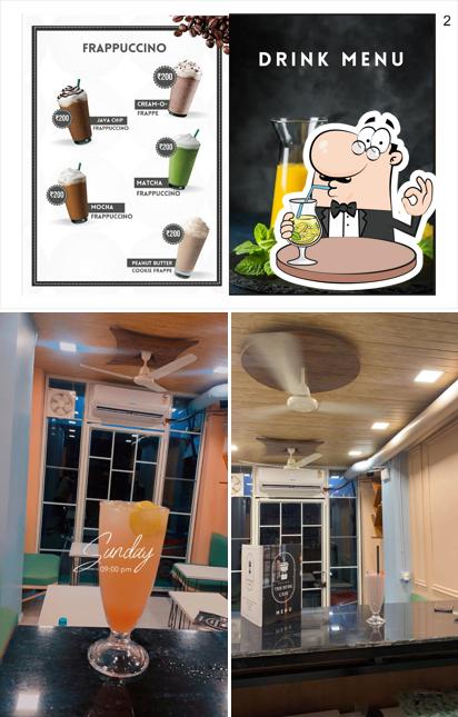 Take a look at the picture depicting drink and food at The burg Cafe