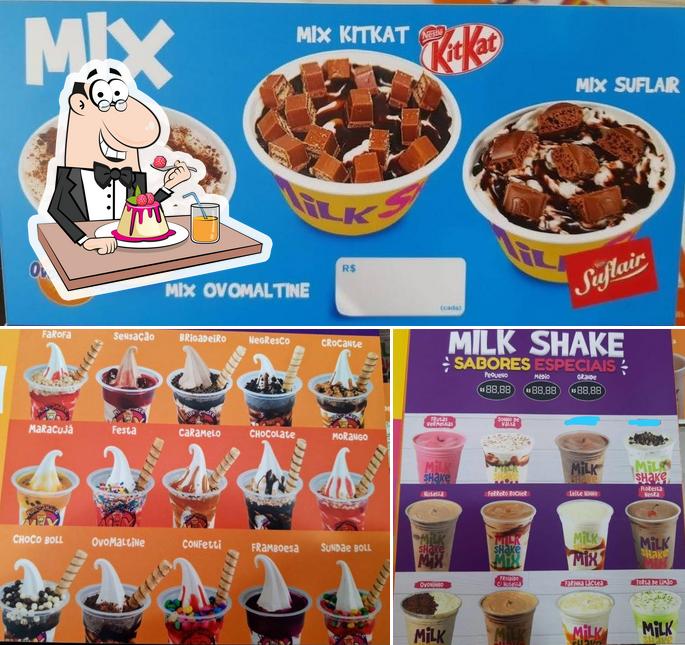 Milk Shake Mix Quarto Centenário oferece uma variedade de sobremesas