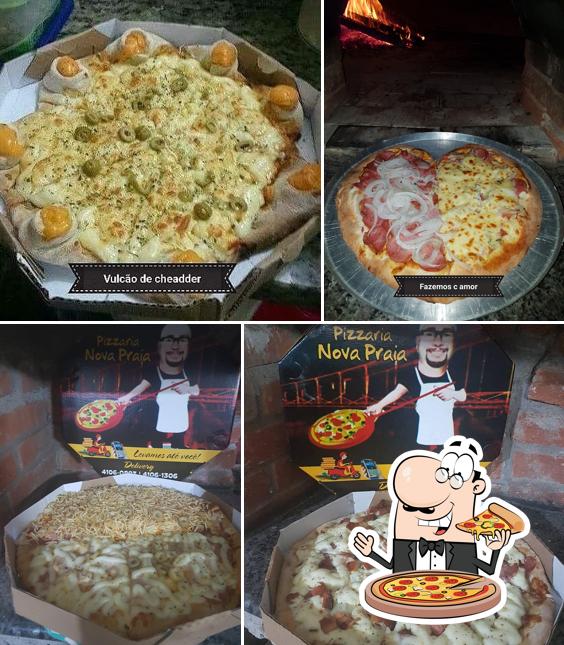 Consiga pizza no Pizzaria Petiscaria Nova Praia