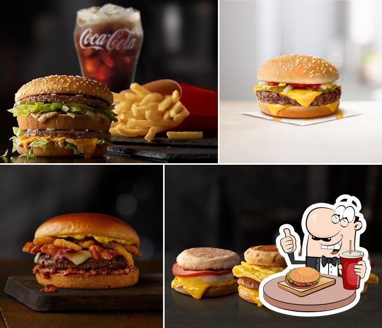 Try out a burger at McDonald's