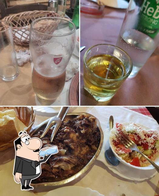 Check out the image displaying drink and food at Кафана „Три Фењера“
