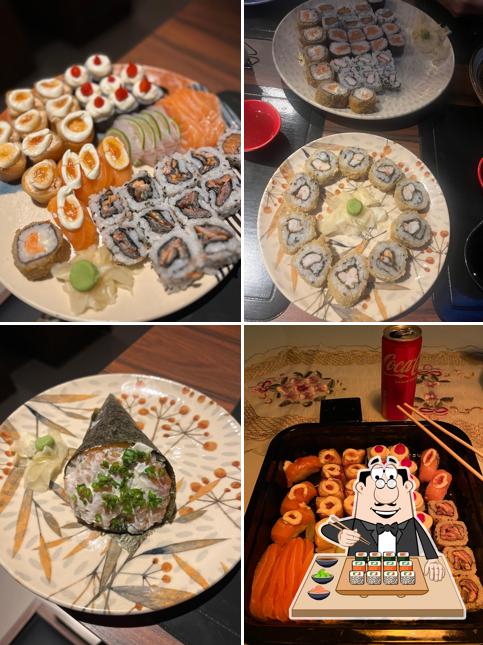 Prove diferentes opções de sushi