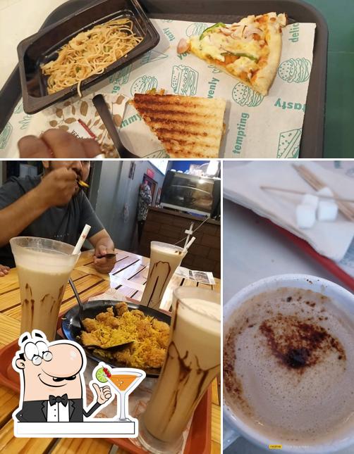 This is the photo showing drink and food at Getburg India