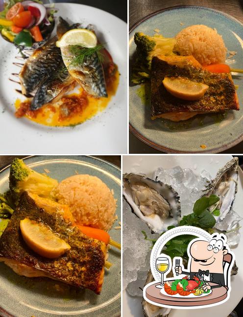 Pick various seafood items served at Maddens Bridge Bar & Restaurant