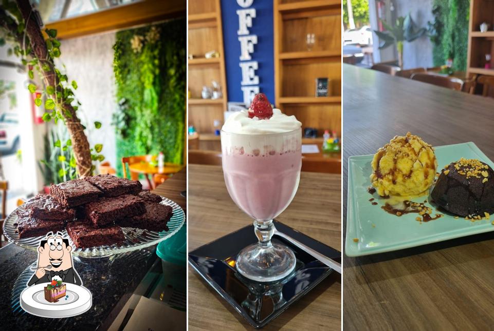 Bolo de chocolate em Galeria do Café