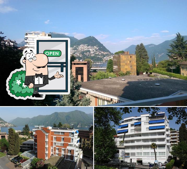 Goditi la vista dagli esterni di Hotel Colorado Lugano