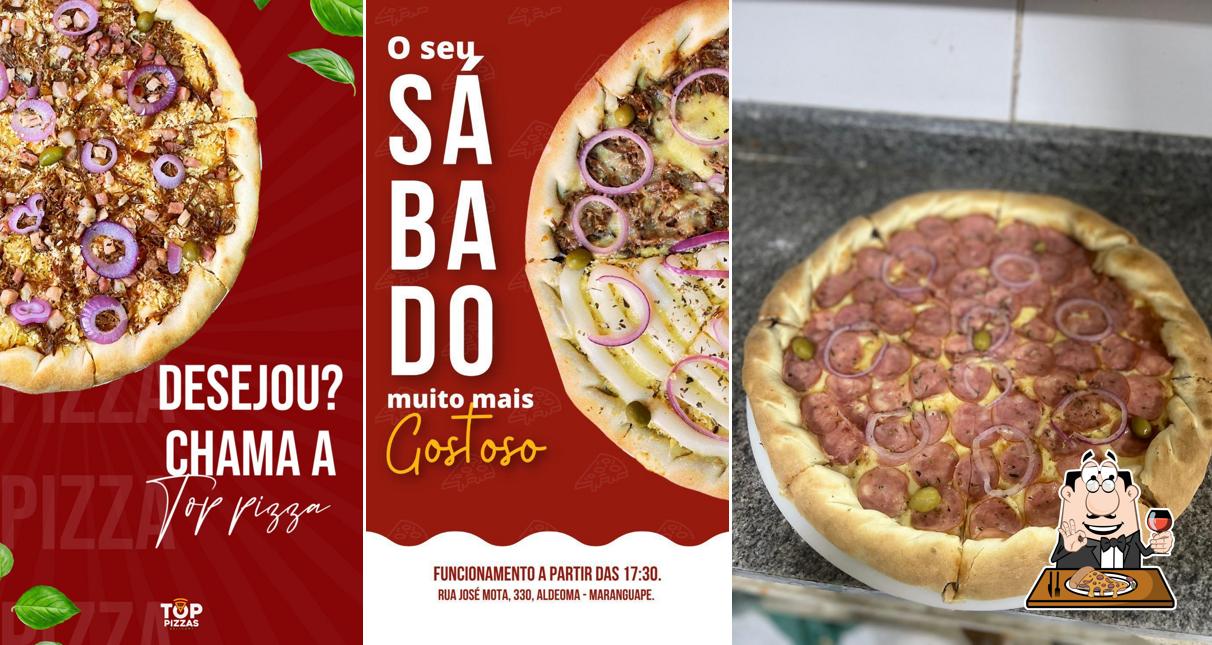 Escolha diferentes variedades de pizza