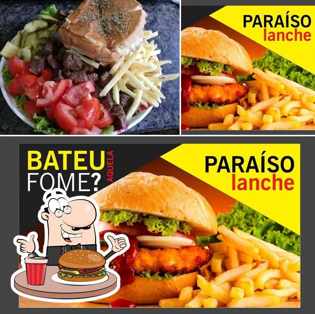 Consiga um hambúrguer no Paraíso Lanches