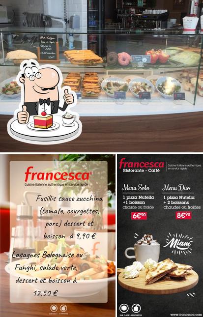 Restaurant Francesca Houssen propose une éventail de desserts