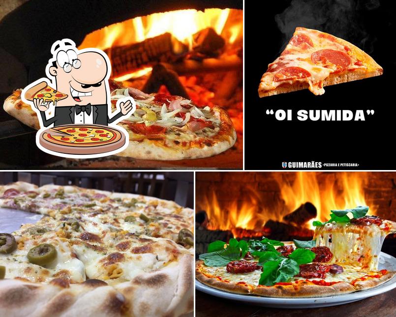 Experimente pizza no Guimarães Pizzaria & Petiscaria Foz do Iguaçu PR