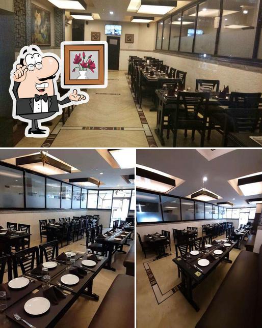 The interior of Siddharth Restaurant