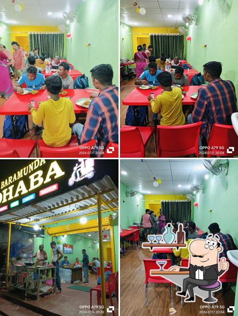 The interior of Baramunda Dhaba