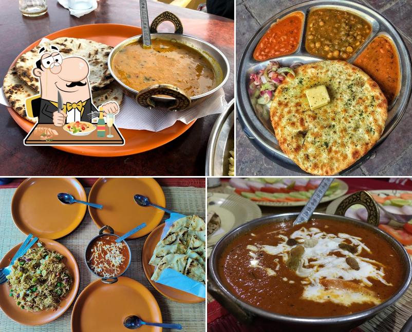 Food at Shankara Vegis Restaurant with 360° Rooftop, and Taj View
