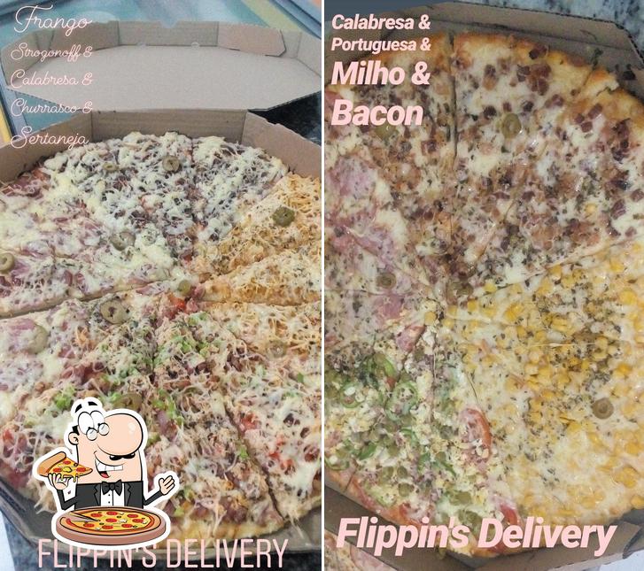 No Flippin's Pizzaria Delivery, você pode provar pizza