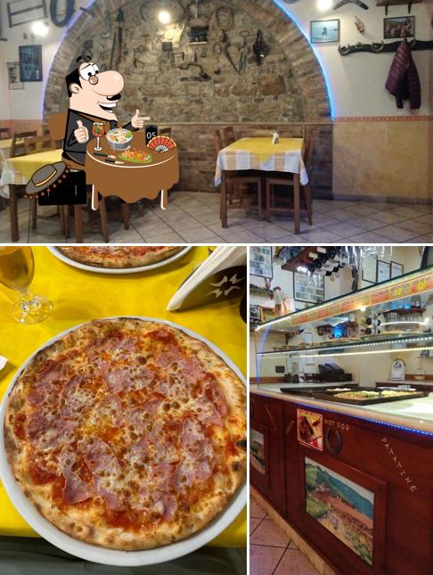 Tra le diverse cose da Pizzeria 2 Archi si possono trovare la cibo e interni