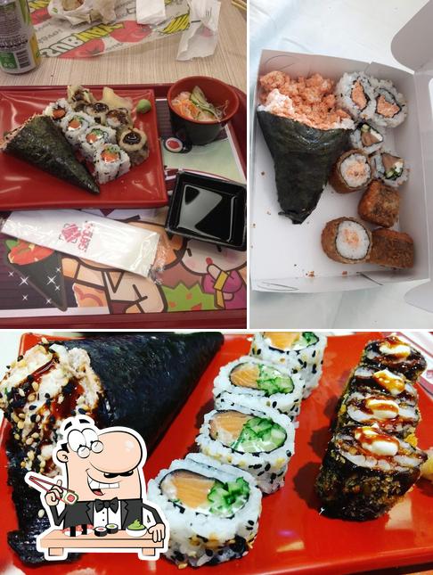 Peça diferentes opções de sushi