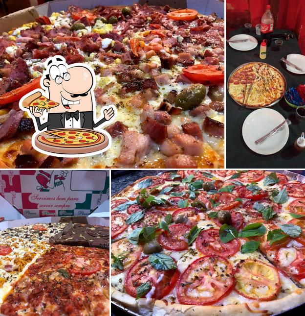 Experimente pizza no Pizzaria Sabores da Itália