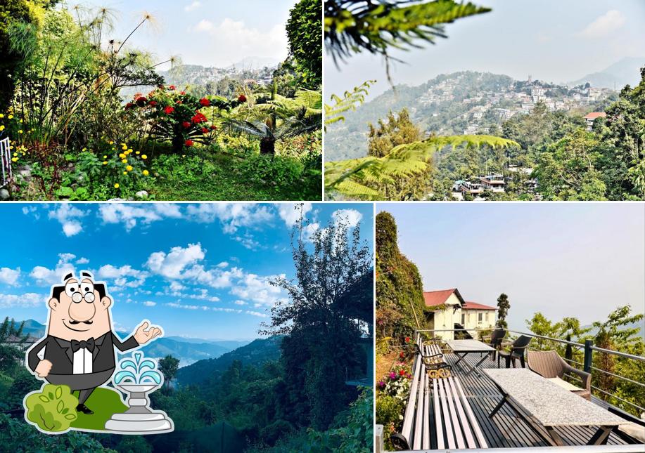 Enjoy the view at the outside area of Sood's Himalayan Vista