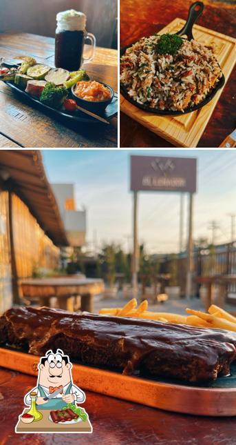 Costelas de porco em El Leñador Steakhouse