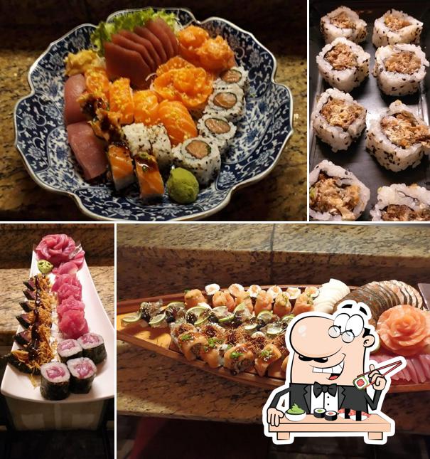 Prove diferentes opções de sushi