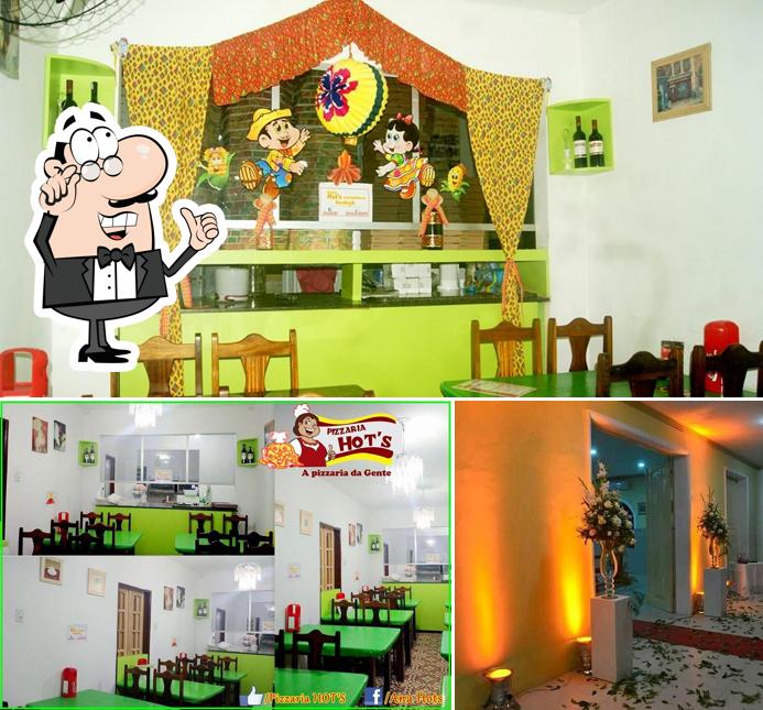 O interior do Pizzaria Hot's