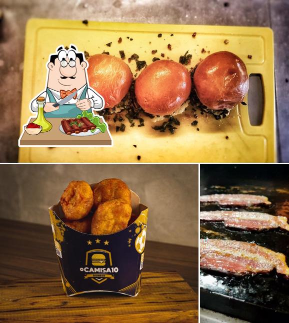 Costelas de porco em O Camisa 10 Burger