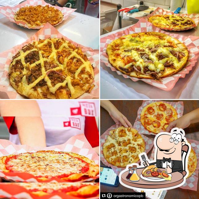 Escolha diferentes variedades de pizza