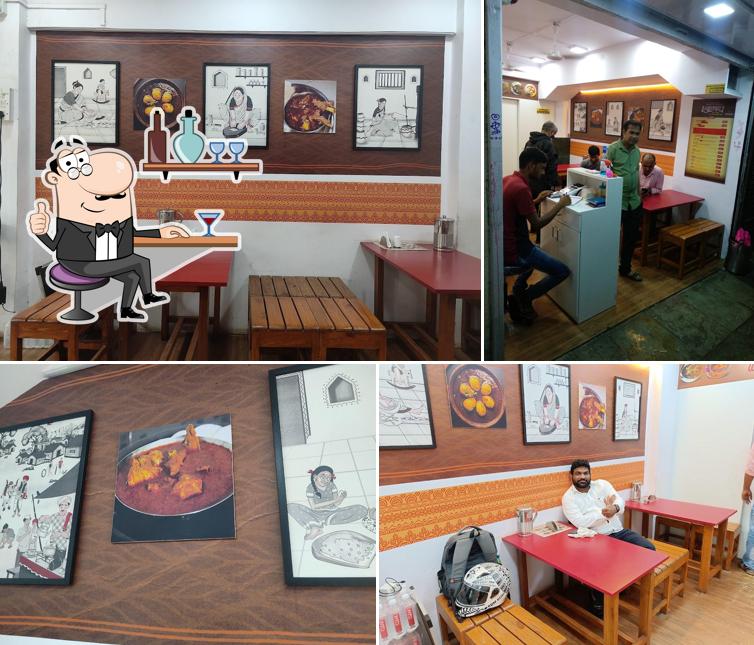 The interior of Pahunchar Non Veg Restaurant