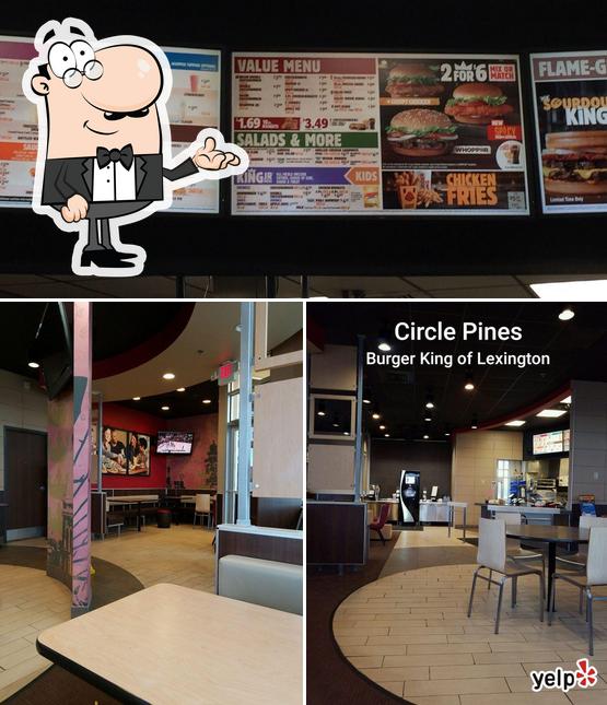 The picture of Burger King’s interior and burger