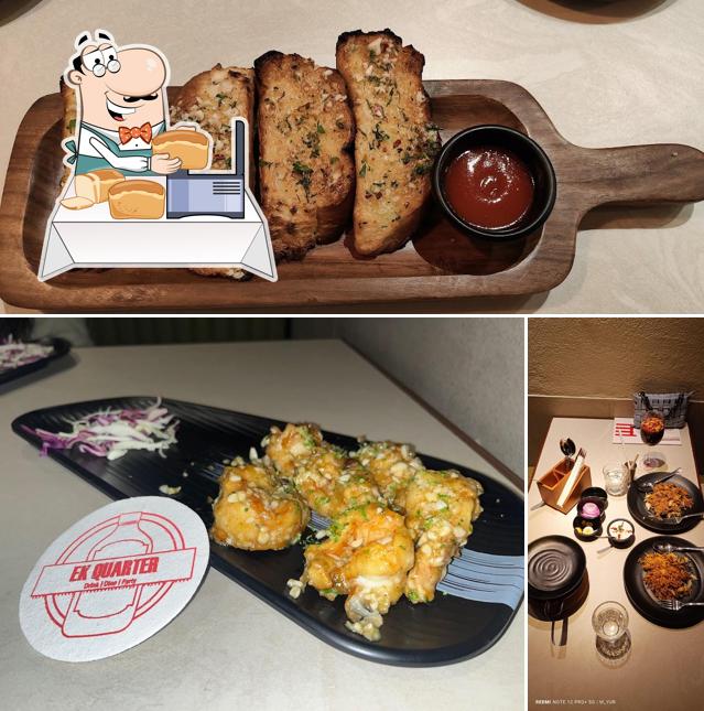 Garlic bread at Ek Quarter