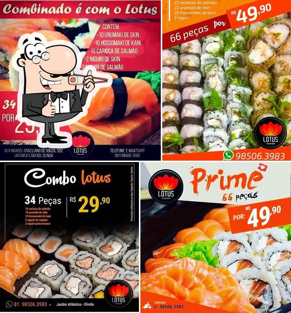 Peça diversas opções de sushi