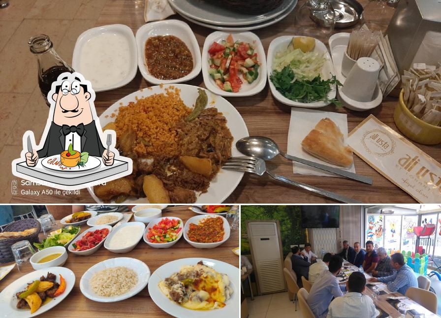 Take a look at the picture displaying food and interior at Ali USTA Et Lokantası
