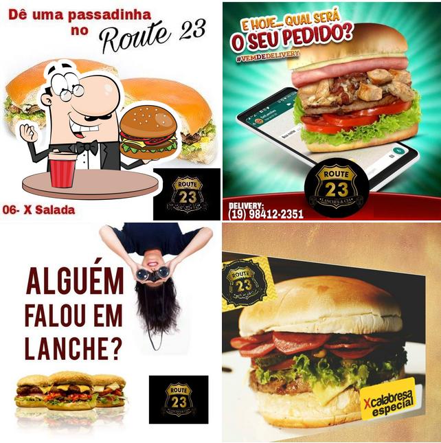 Peça um hambúrguer no Route 23 Lanches & Cia Lanchonete em Sumaré Lanche Hambúrguer