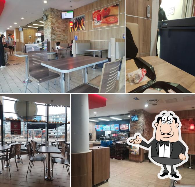 Installez-vous à l'une des tables de Burger King Lyon Confluence