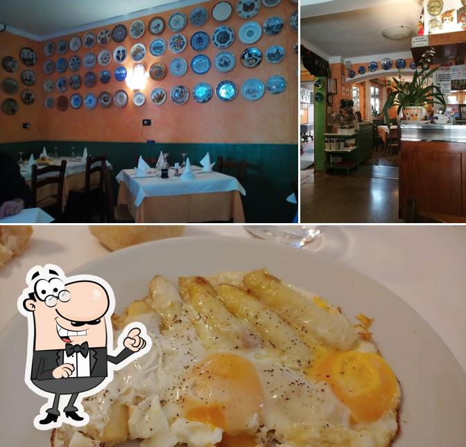 Tra le varie cose da Trattoria Al Colombo di Marzinotto Gabriella & C. si possono trovare la interni e cibo