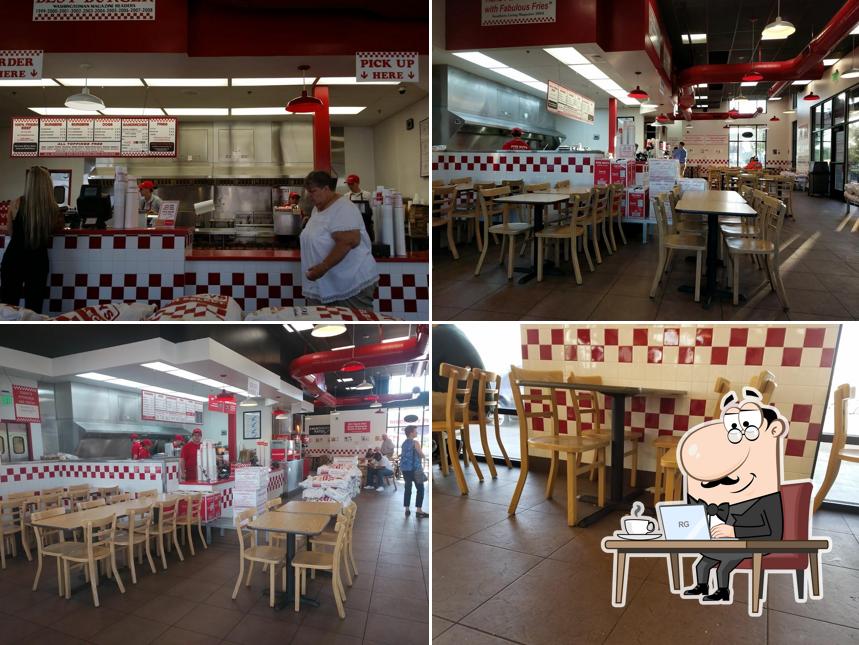 The interior of Five Guys