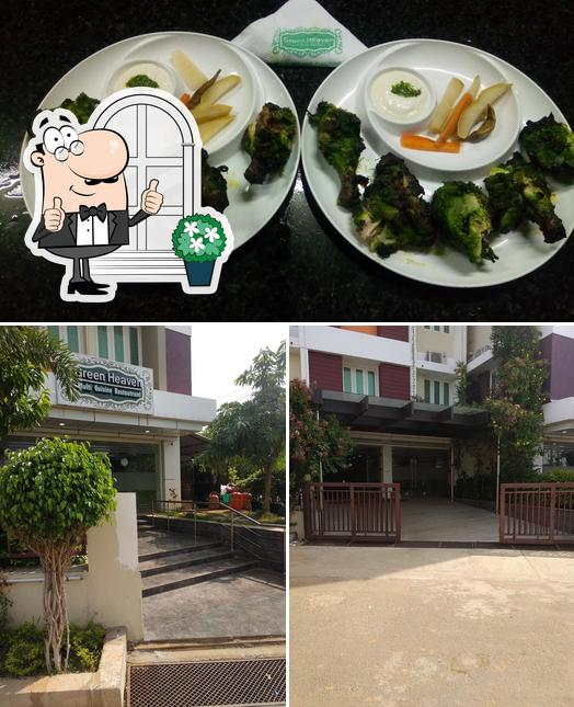 This is the photo showing exterior and food at Green heaven multicuisine - Highway Restaurant