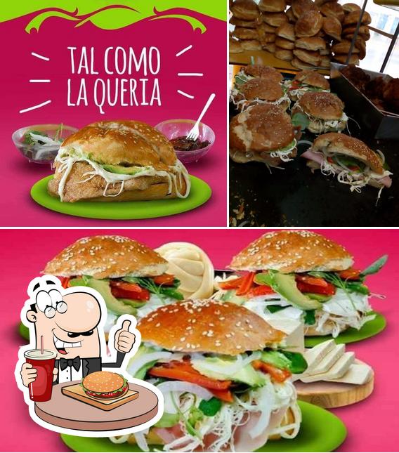 Get a burger at La Cemiteria Cemitas Poblanas