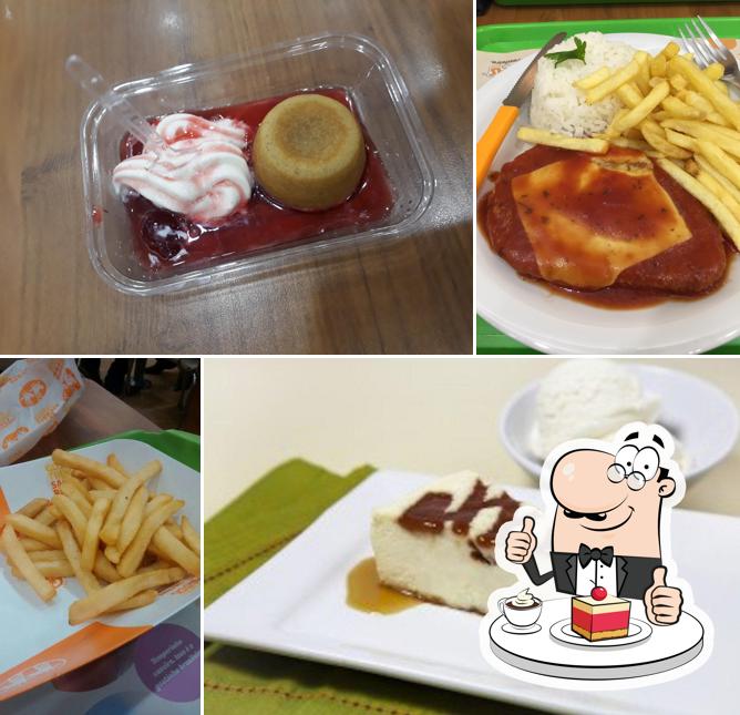 Giraffas Shopping West Plaza serve uma escolha de pratos doces