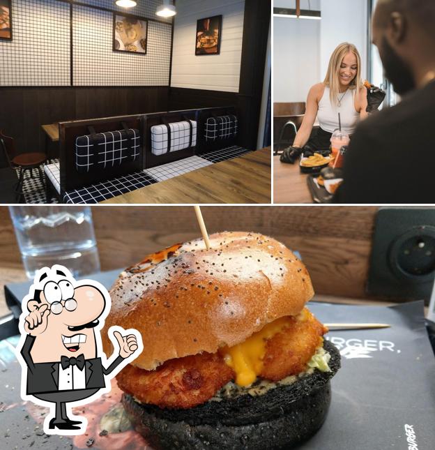 L’image de la intérieur et nourriture concernant Black & White Burger Ermont