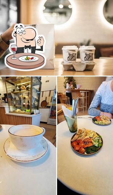 Mira las fotografías que muestran comida y bebida en Coffee Craft