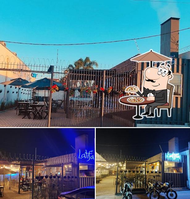 Entre diferentes coisas, exterior e interior podem ser encontrados no Latifa Restaurante