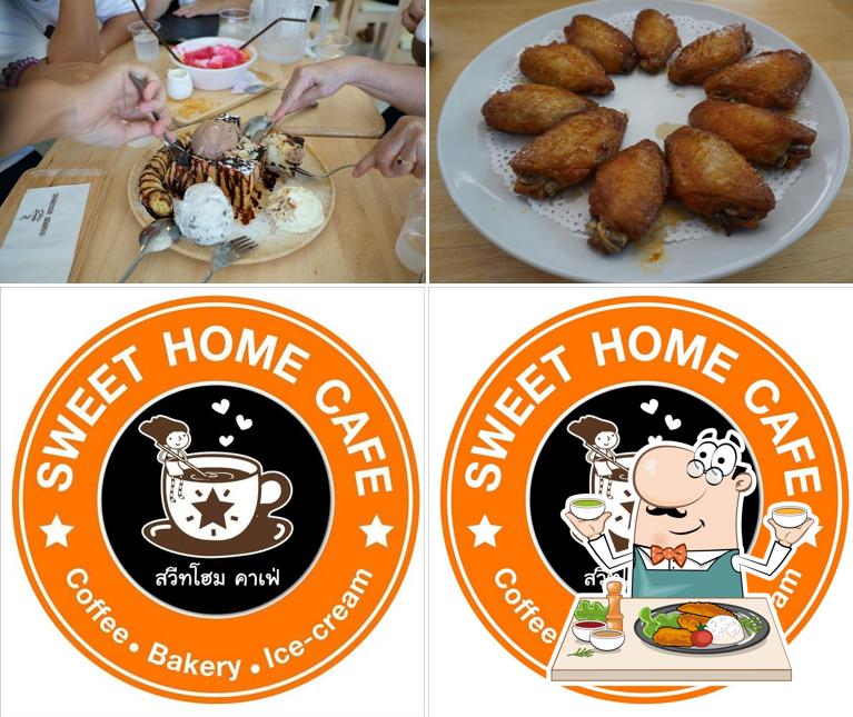 Take a look at the photo showing food and drink at Sweet Home Café