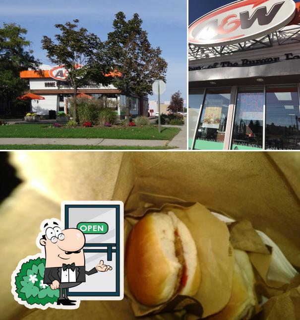 Take a look at the photo depicting exterior and food at A&W Canada
