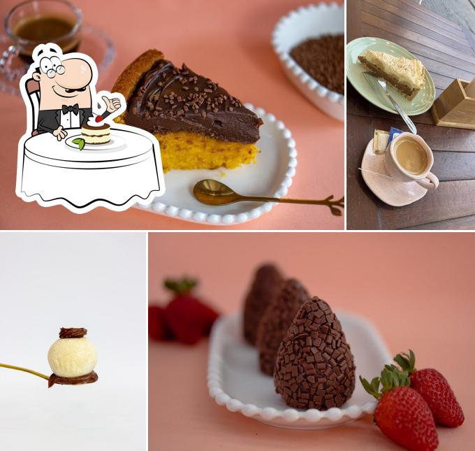 Doceria e café Claritas serve uma gama de pratos doces