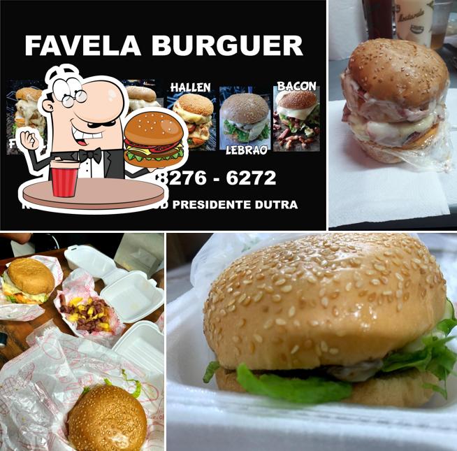 Peça um hambúrguer no Favela Burguer