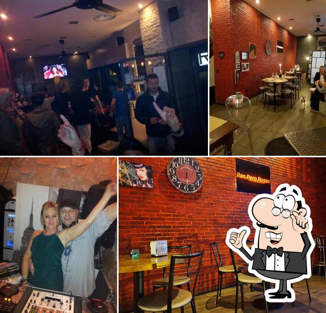 Gli interni di Pan Pero Rosso lounge Bar