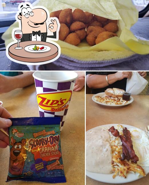 Food at Zip's Drive-in